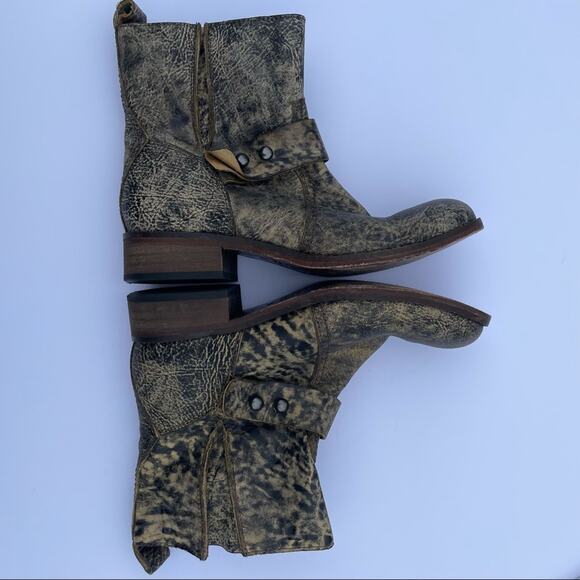 Spirit by Lucchese Boots Olivia Short Size 6.5 Leather Cowboy Leather Sole Ankle - Picture 2 of 12